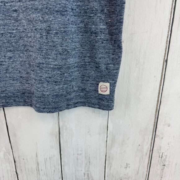 Marine Layer Gray Heather Re-Spun Contrast Pocket Short-Sleeve T-Shirt Size M/L - Picture 3 of 12